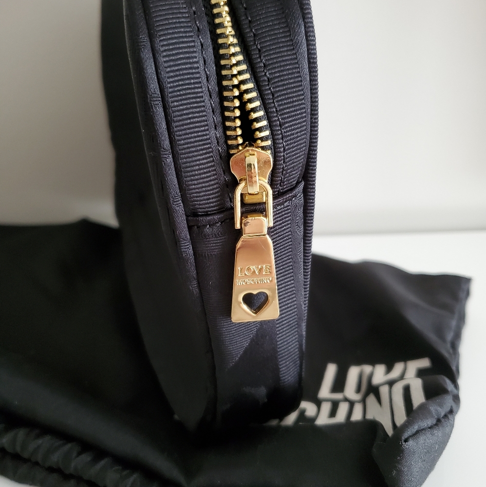 Like New! Love Moschino Nylon Makeup Bag/ Clutch - Picture 2 of 5